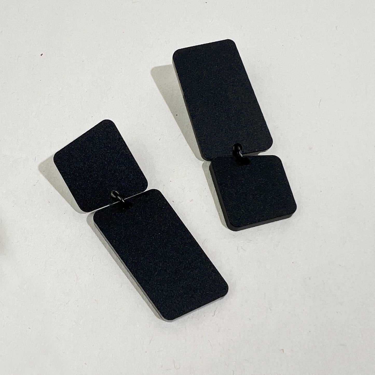 BAUHAUS Statement Earrings - Matte Black