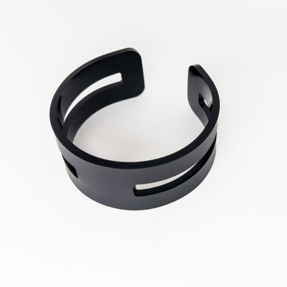 Cuff Bracelet - Matte Black - Mingled