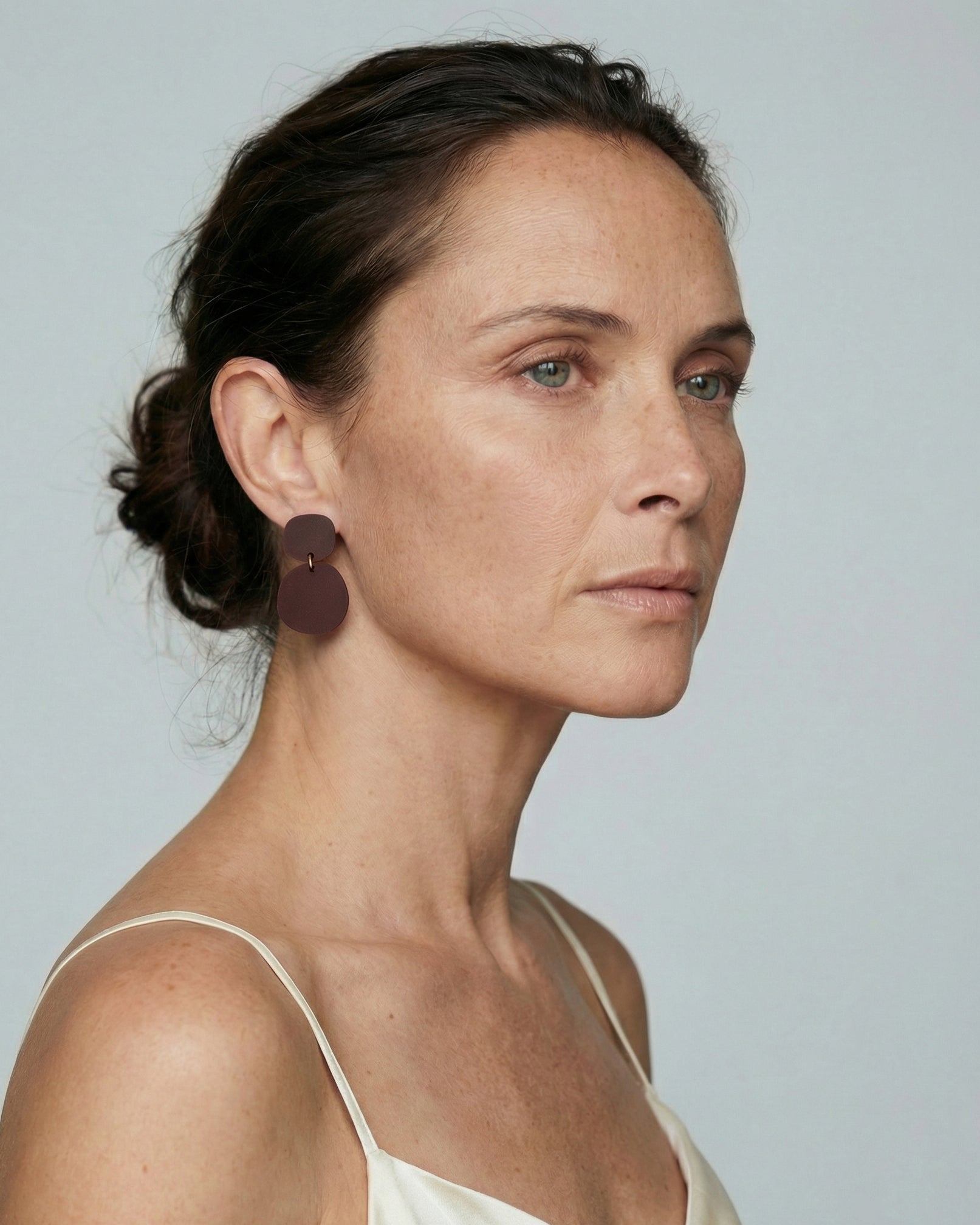 Boulder Statement Dangle Earrings - Chocolate Brown - Mingled