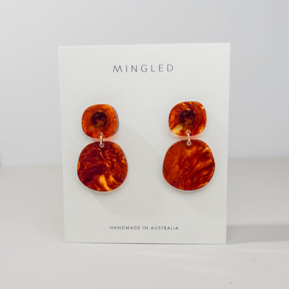 Boulder Statement Dangles - Lava - Mingled