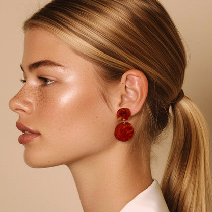 Boulder Statement Dangles - Lava - Mingled
