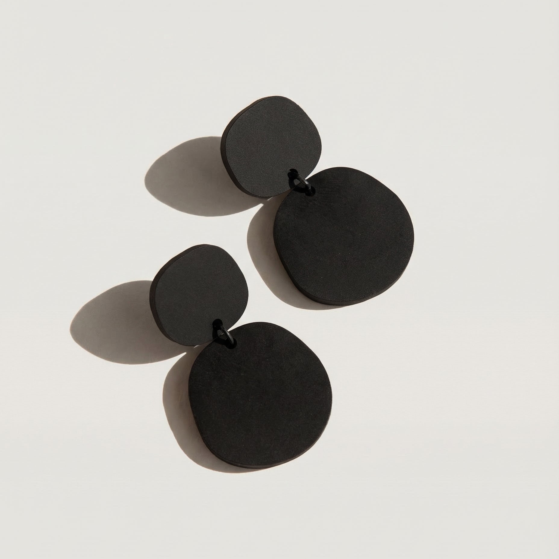 Boulder Statement Dangle Earrings - Matte Black - Mingled