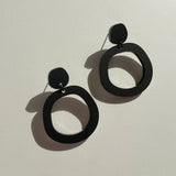 ALEXA Dangle Earrings - Matte Black