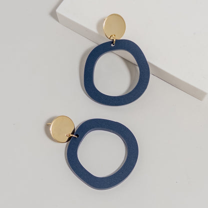 CHARLIE Denim Blue Dangle Earrings - Mingled
