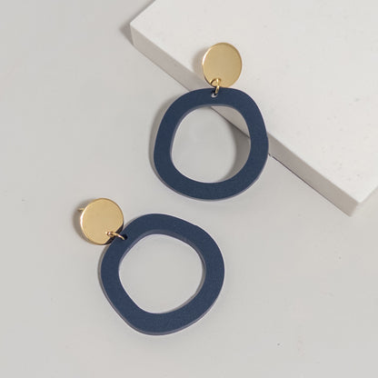CHARLIE Denim Blue Dangle Earrings - Mingled