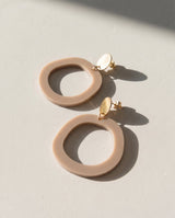 Charlie Dangle Earrings - Taupe
