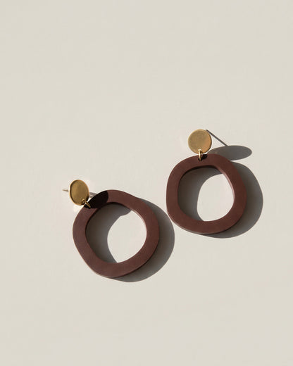 Charlie Dangle Earrings - Merlot - Mingled