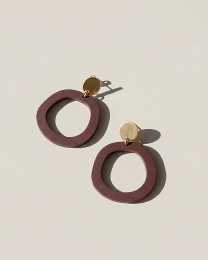 Charlie Dangle Earrings - Merlot - Mingled