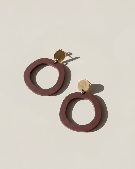 Charlie Dangle Earrings - Merlot - Mingled