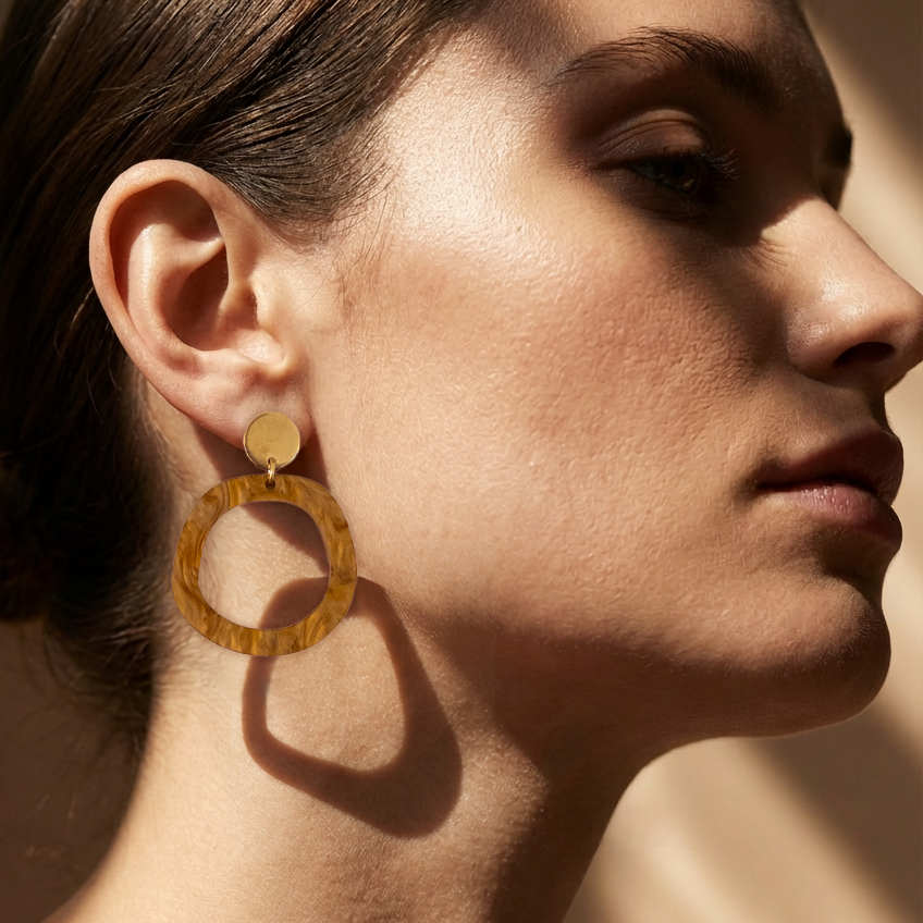 Charlie Dangle Earrings - Caramel