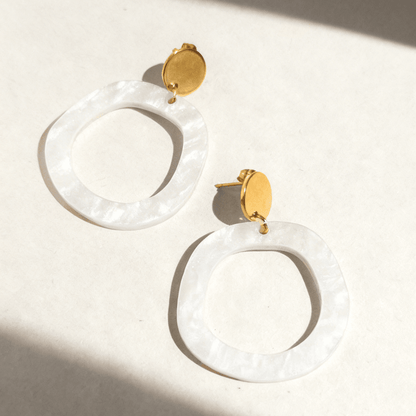 Charlie Dangle Earrings - Moonstone - Mingled