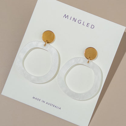 Charlie Dangle Earrings - Moonstone - Mingled