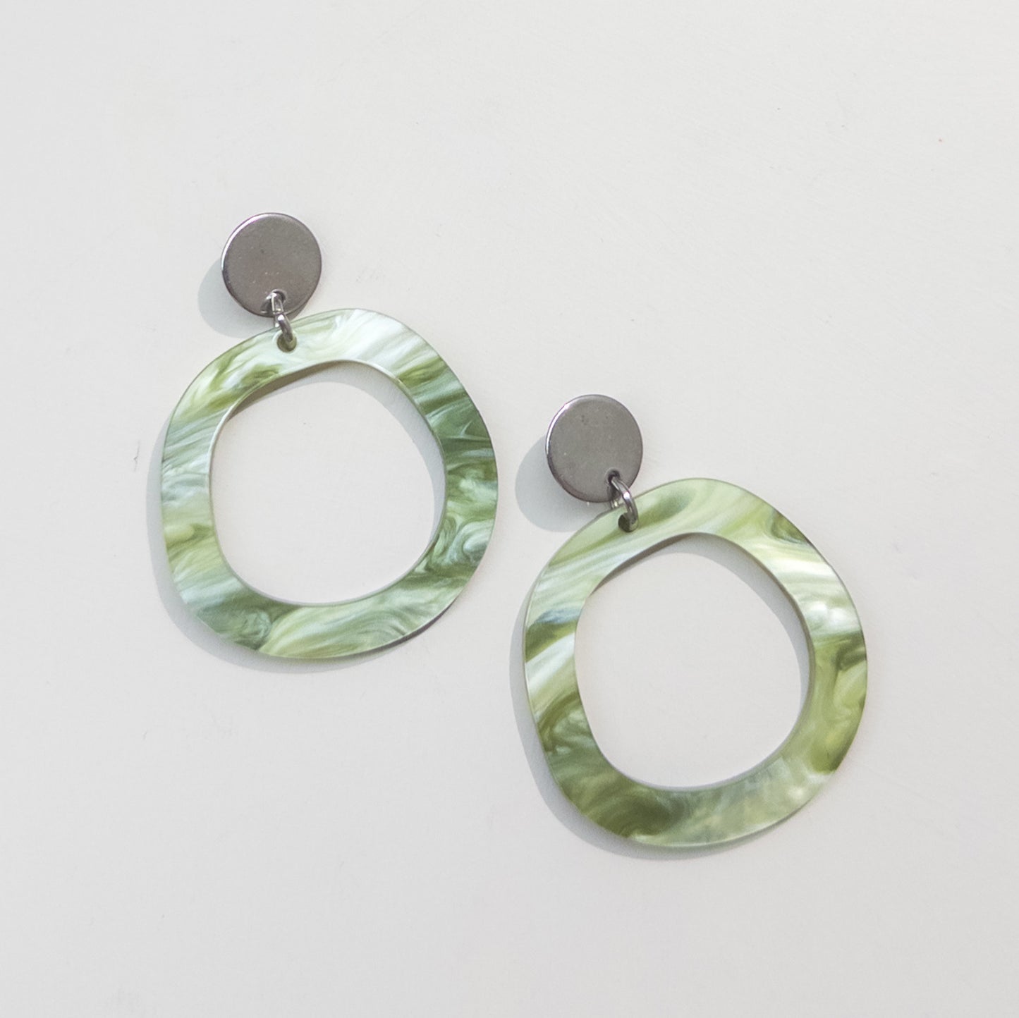 Charlie Dangle Earrings - Moss
