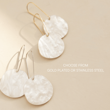 Organic Dangle Earrings - Moonstone - Mingled