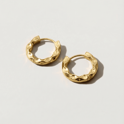 Claudia Gold Huggie Hoop Earrings - Mingled