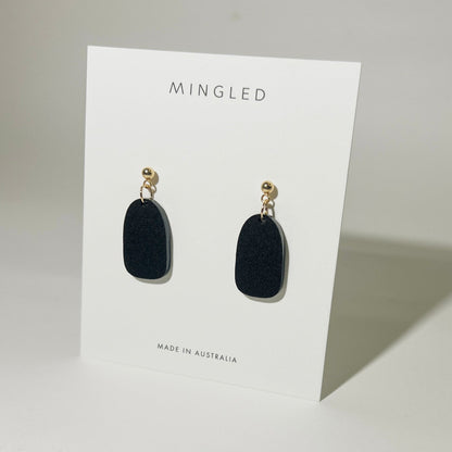 Clio Earrings - Matte Black - Mingled