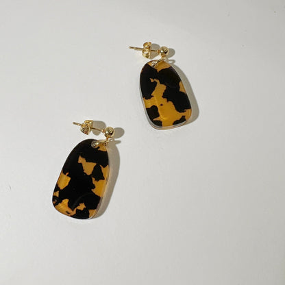 Clio Earrings - Tortoise Shell - Mingled