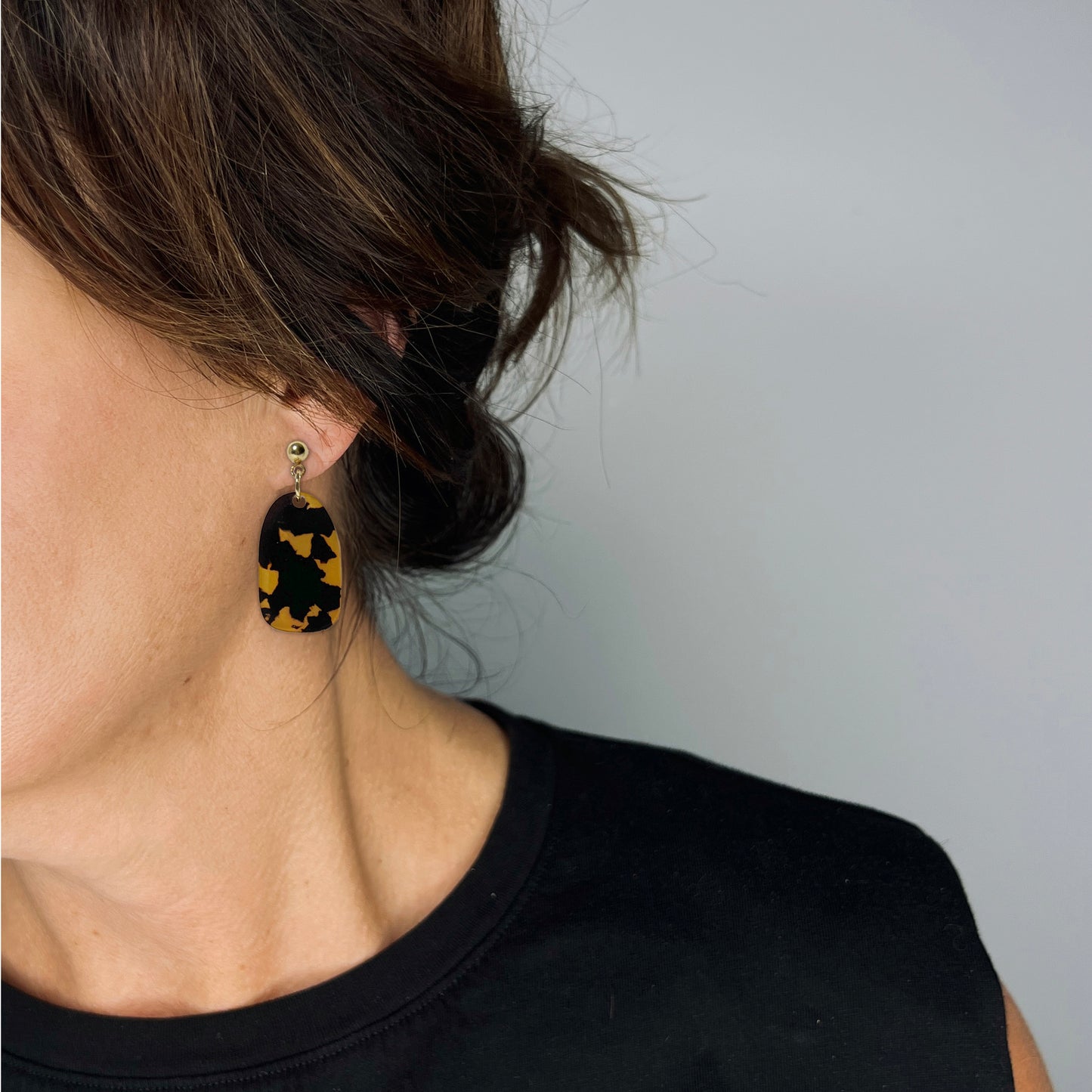 Clio Earrings - Tortoise Shell