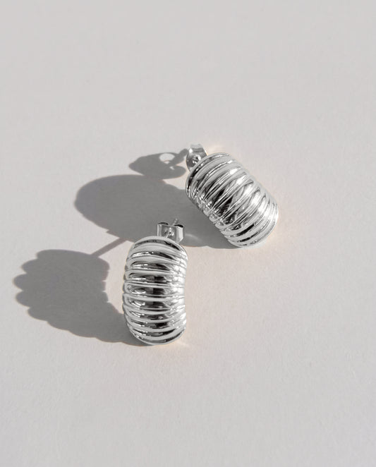 Crescent Earrings - Silver