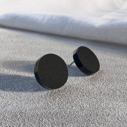 15mm Round Stud - Matte Black - Mingled
