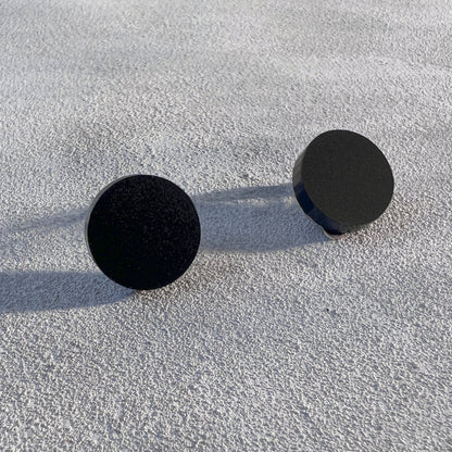 Set of 3 Studs - 15mm Round - Matte Ivory, Matte Navy, Matte Black - Mingled