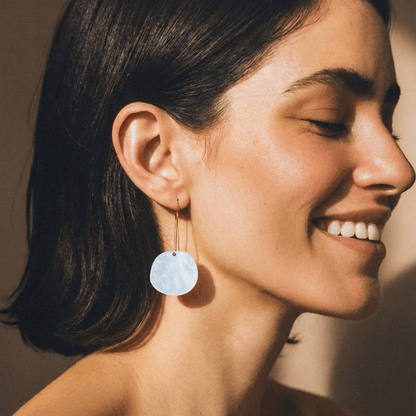 Organic Dangle Earrings - Moonstone - Mingled