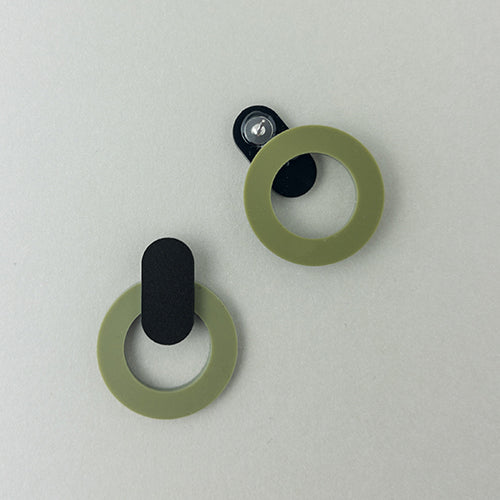 Nova Statement Stud Earrings - Olive