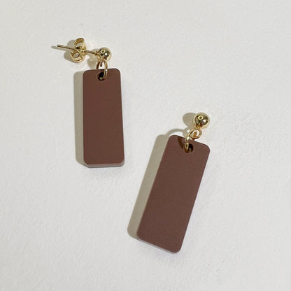 Oblong Dangle - Burgundy - Mingled