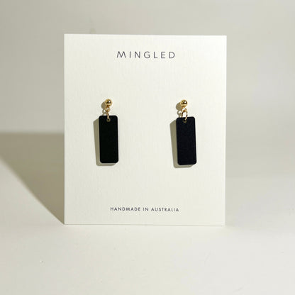 Oblong Dangle - Matte Black - Mingled