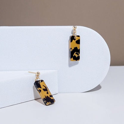 Oblong Dangle - Tortoise Shell - Mingled