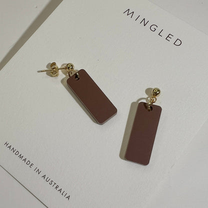 Oblong Dangle - Burgundy - Mingled