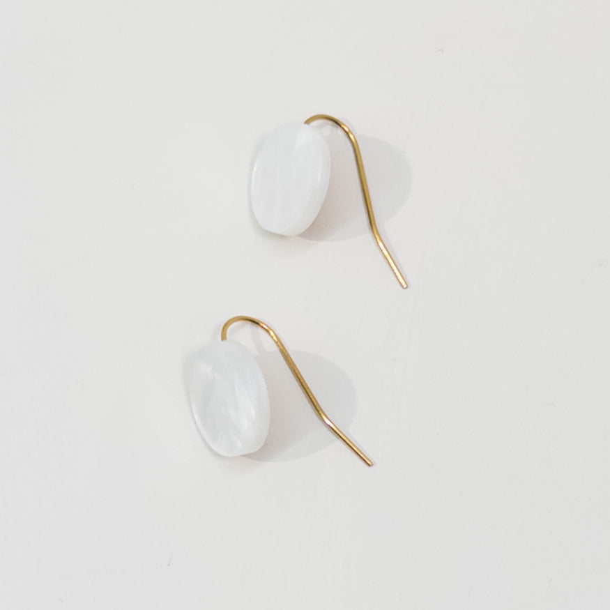 Orb Drop Earrings - Moonstone