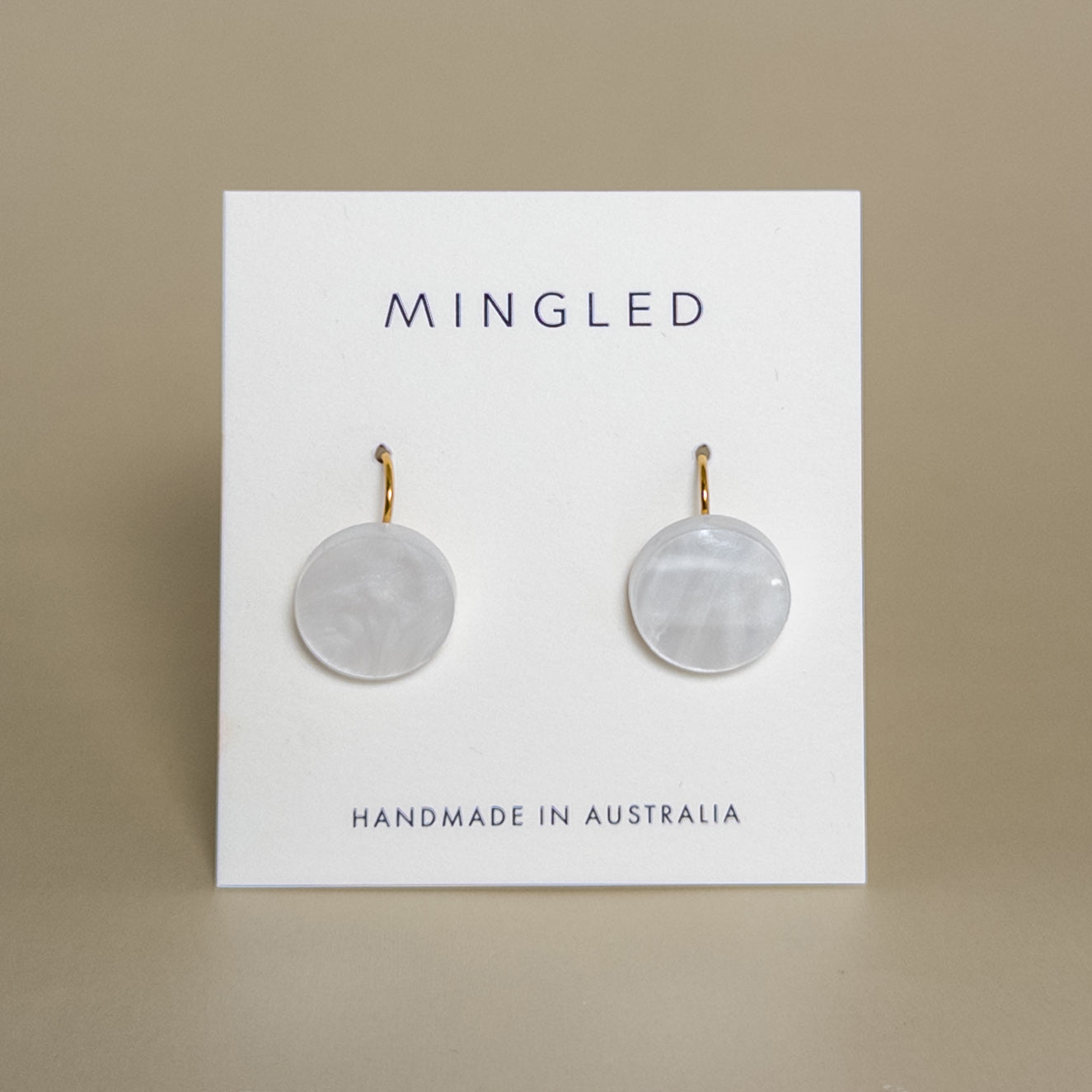 Orb Drop Earrings - Moonstone