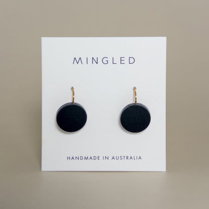 Orb Drop Earrings - Matte Black - Mingled