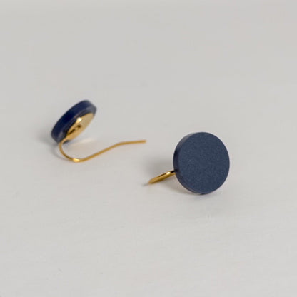 Orb Drop Earrings - Matte Navy Blue - Mingled