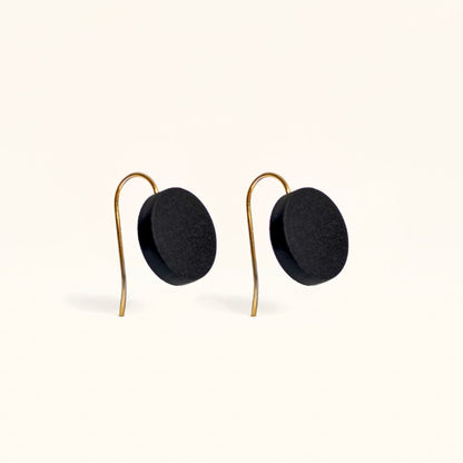 Orb Drop Earrings - Matte Black - Mingled