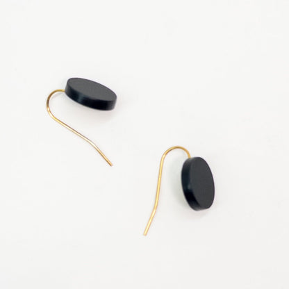 Orb Drop Earrings - Matte Black - Mingled
