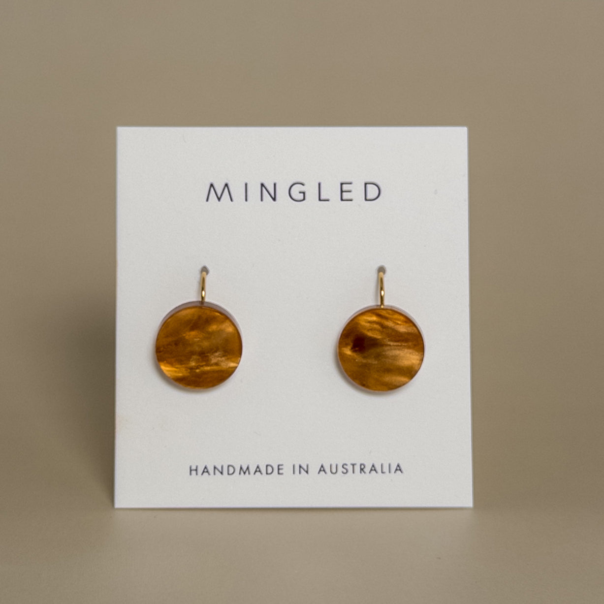 Orb Drop Earrings - Caramel