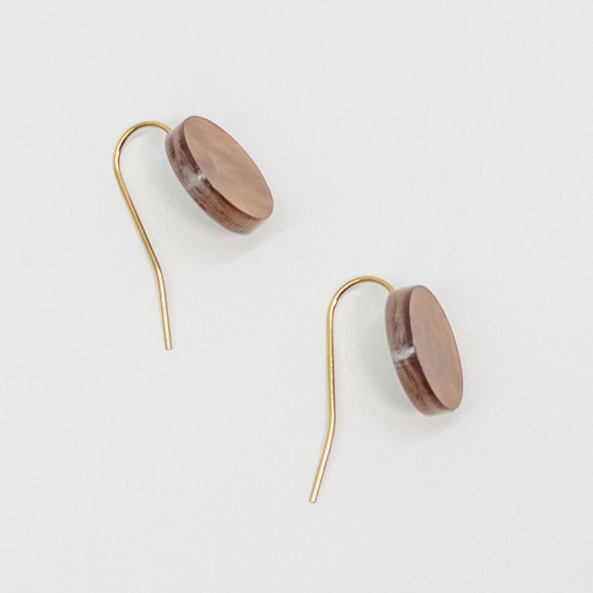 Orb Drop Earrings - Caramel