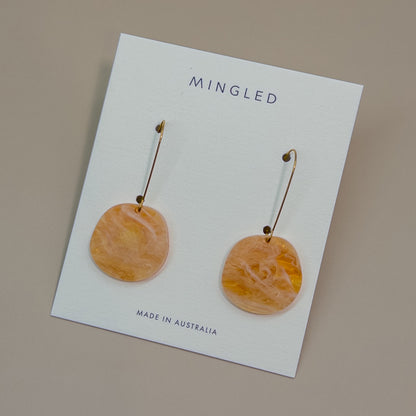 Organic Dangle Earrings - Amber Haze - Mingled
