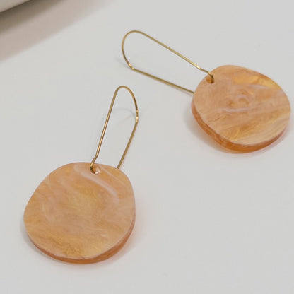 Organic Dangle Earrings - Amber Haze - Mingled