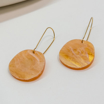 Organic Dangle Earrings - Amber Haze - Mingled