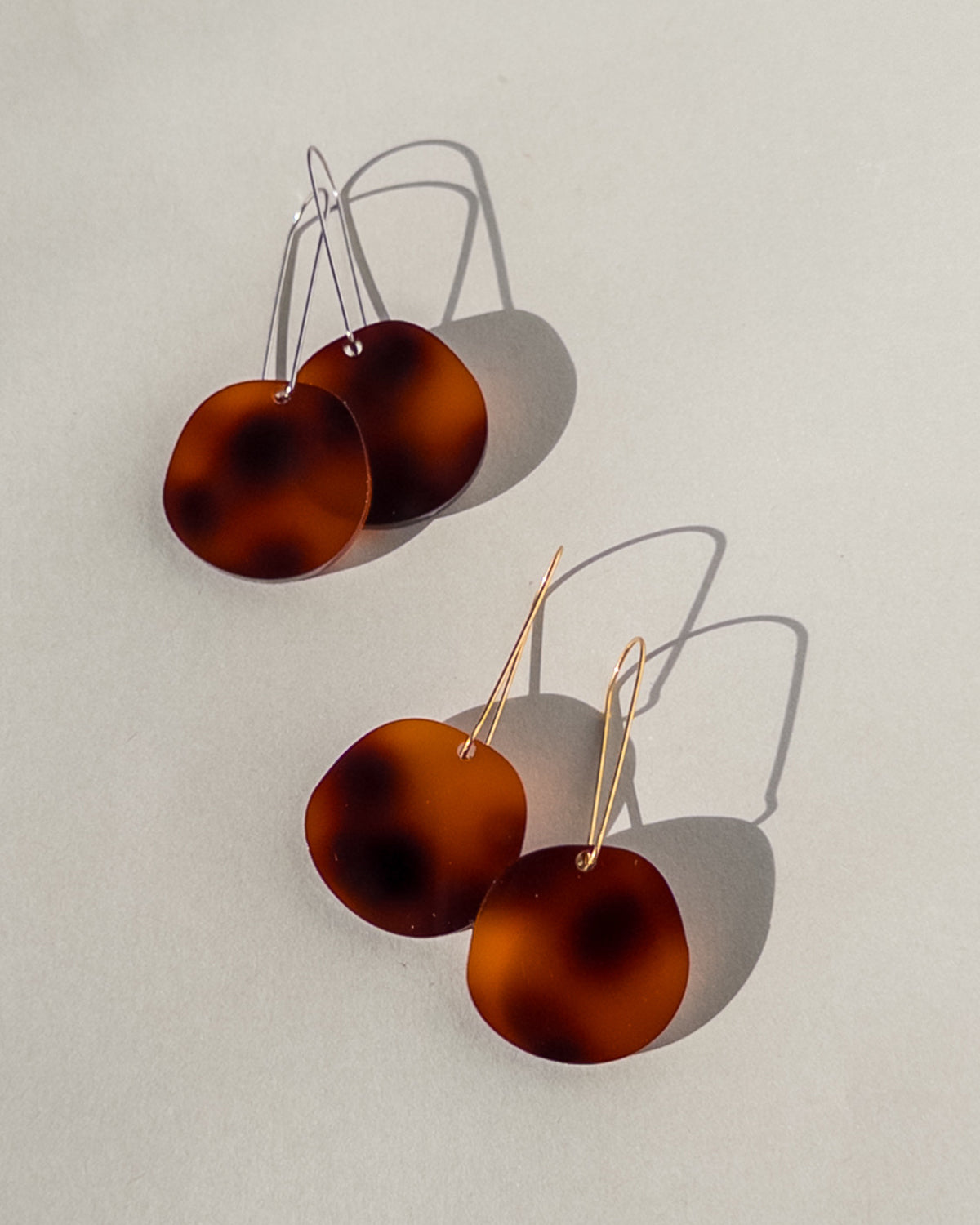 Organic Dangle Earrings - Spiced Sienna