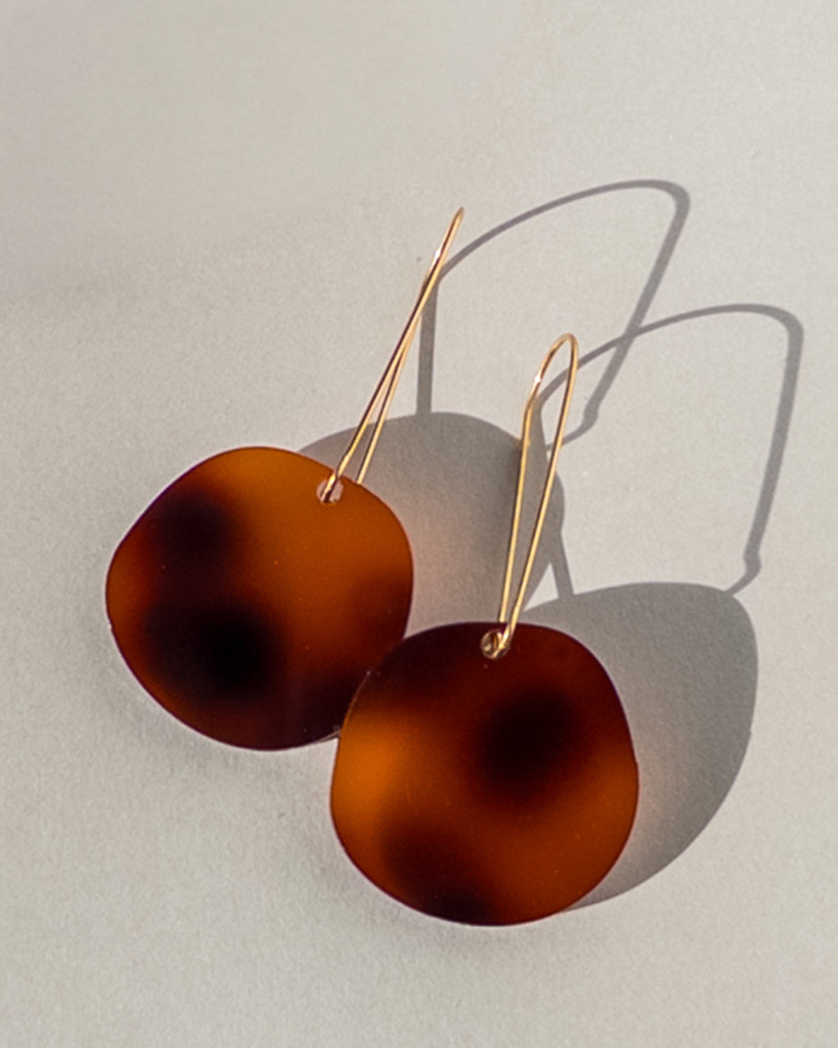 Organic Dangle Earrings - Spiced Sienna