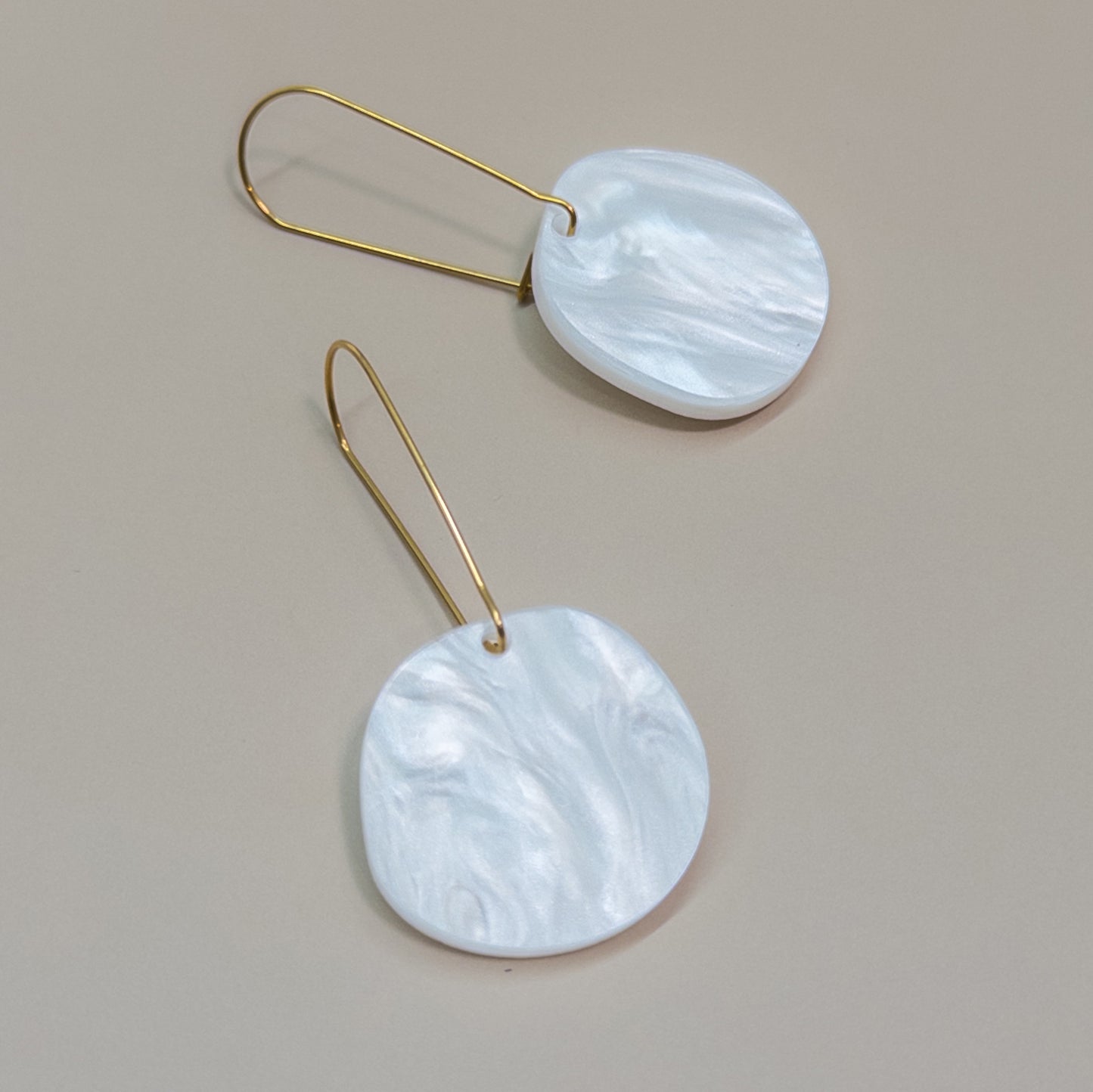 Organic Dangle Earrings - Moonstone