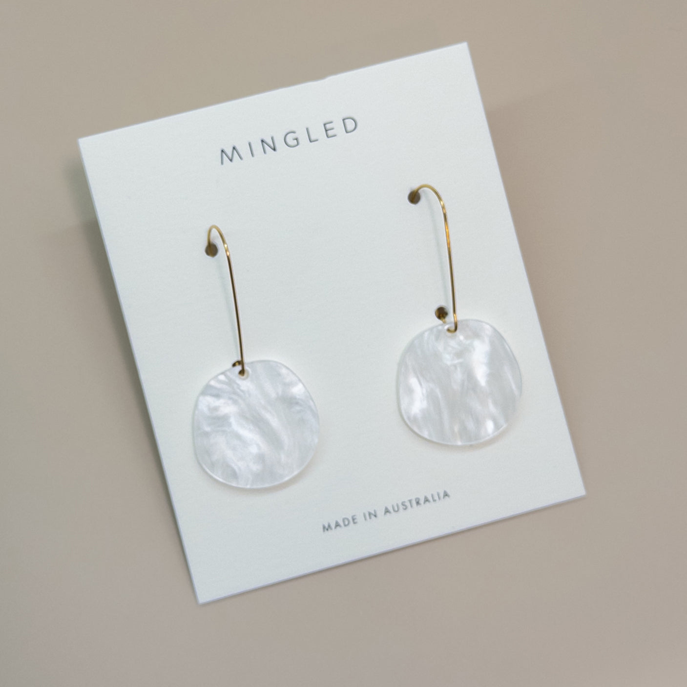 Organic Dangle Earrings - Moonstone