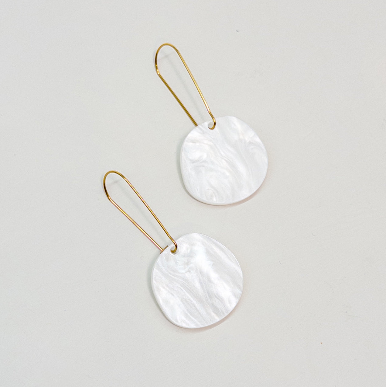 Organic Dangle Earrings - Moonstone