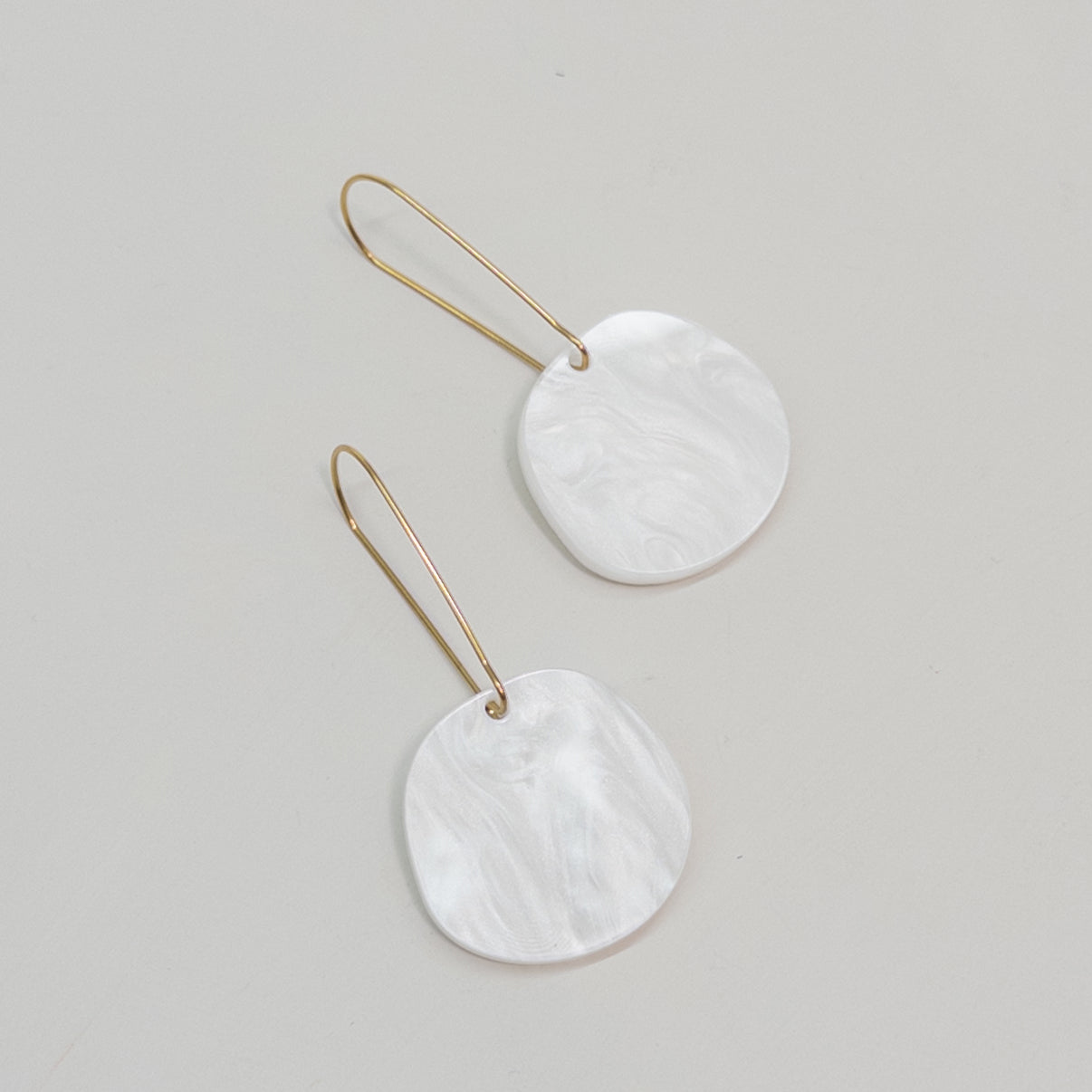 Organic Dangle Earrings - Moonstone