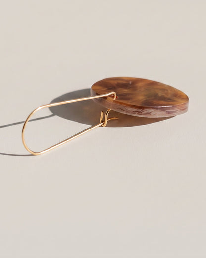 Organic Dangle Earrings - Caramel - Mingled