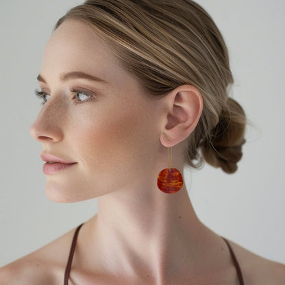 Organic Dangle Earrings - Lava - Mingled